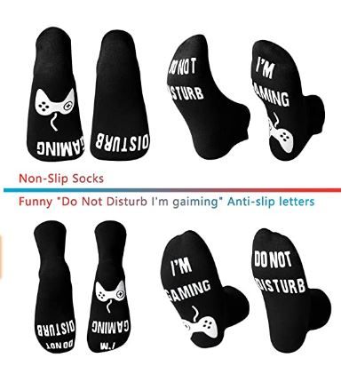 Photo 1 of Do Not Disturb I'm Gaming Socks, Gaming Sock Novelty Gifts for Teen Boys Mens Gamer Kids Sons Husbands Dad Father SIZE SMALL PACK OF 2
