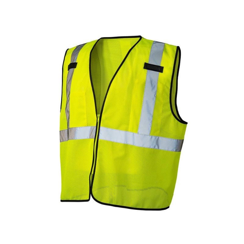 Photo 1 of Coast Plus SV300 Rechargeable Lighted High Visibility Safety Vest, 2 Pockets, 2 Mic Tabs, Meets ANSI/ISEA Standards, Yellow, High-Vis Yellow SIZE LARGE
