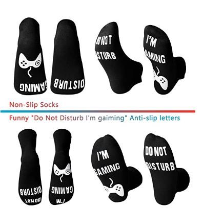 Photo 1 of Do Not Disturb I'm Gaming Socks, Gaming Sock Novelty Gifts for Teen Boys Mens Gamer Kids Sons Husbands Dad Father SIZE SMALL PACK OF 2
