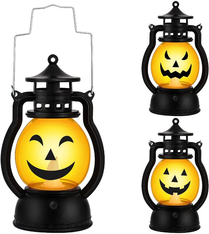 Photo 1 of 3 Pcs Good Luck Smiley Face Lantern, Camping Toys Play Set, Cool Gifts for Kids, Portable Night Light, Retro Bar Lantern, Cute Indoor Outdoor Decorations.?Lasting 72H/Pcs?
