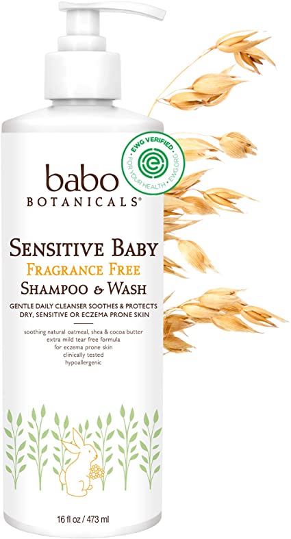 Photo 1 of Babo Botanicals Sensitive Baby 2-in-1 Shampoo & Wash - with Organic Calendula, Oatmilk, Shea & Cocoa Butter - Fragrance-Free & EWG Verified - 16 fl. oz. (Packaging May Vary) --- product was lesked on but in new condition 
