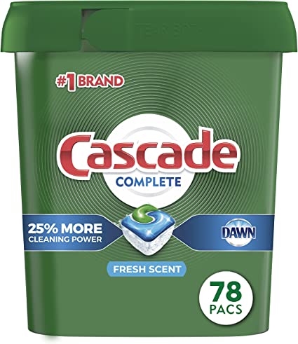 Photo 1 of Cascade Complete ActionPacs Dishwasher Detergent, Fresh Scent, 78 count