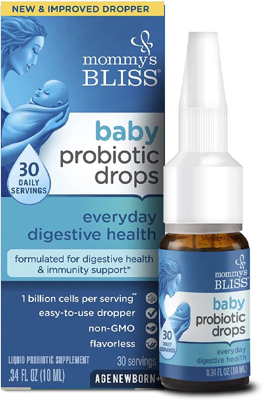 Photo 1 of Mommy's Bliss Baby Probiotic Drops Everyday - Gas, Constipation, Colic Symptom Relief - Newborns & Up - Natural, Flavorless, 0.34 Fl Oz
EXP - 1 - 2022 