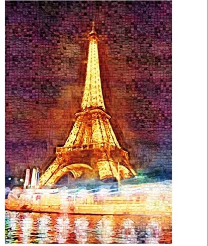 Photo 1 of Eiffel Tower Puzzle Night Lights Large Paper Puzzle 1000 Pieces Jigsaw Puzzle Kids Adult
