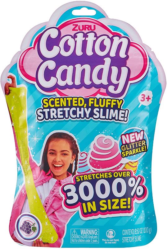 Photo 1 of Oosh Cotton Candy Slime (Purple Grape) by ZURU Scented Fluffy, Soft, Sparkle, and Super Stretchy Slime, Non-Stick Slimes for Kids - Purple Grape Scent
