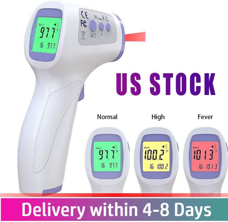 Photo 1 of Forehead Thermometer, Infrared Thermometer for Adults, Infants and Children, Ear and Forehead Function, With Fever Alarm and Health Function, Accurate Quick Temperature Gun Non-Contact Measurement
