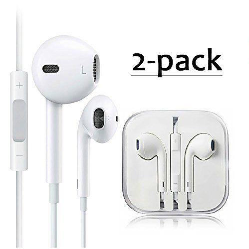 Photo 1 of 2 Pack Headphones, Earphones with Remote and Mic 3.5mm Earbuds Standard Retail Packaging Wired Ear Buds for thalgo Compatible Apple iPhone 6/6s 6 plus/6s Plus, iPad iPod, Samsung Galaxy and Android…
