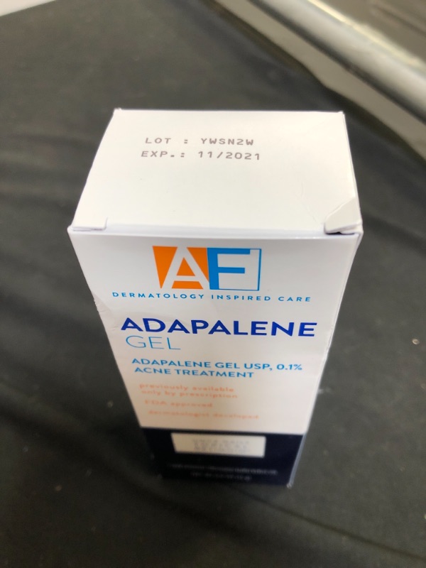 Photo 2 of Acne Free Adapalene Gel 0.1%, Once-Daily Topical Retinoid Acne Treatment, Dermatologist Developed, Unclogs Pores and Clears Acne, Prevents and Improve Whiteheads and Blackheads, 0.5 Ounce
EXP - 11 - 2021 