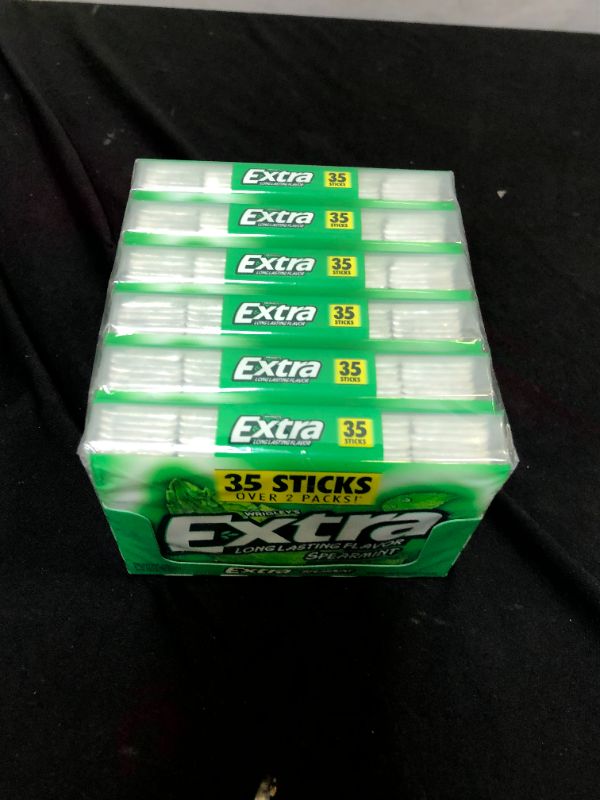 Photo 2 of  EXTRA Spearmint Sugarfree Gum, 35 Stick, Pack of 6