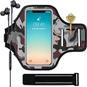 Photo 1 of iPhone 11 Pro Max/12 Pro Max/iPhone Xs Max Armband,RUNBACH Sweatproof Running Exercise Bag with Fingerprint Touch and Card Slot Compatible with iPhone 12 Pro Max,11 Pro Max,XS Max (Woodland Camo)