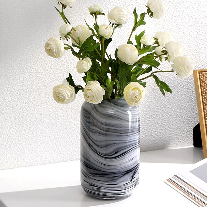 Photo 1 of Yuccasly Flower Vase, Minimalist Glass Vase, Flower Arrangement Creative Vase,Unreal Texture Style Vase for Home Office Decoration Party and Gift 9.72 X 5.98 X 5.98 INCHES
