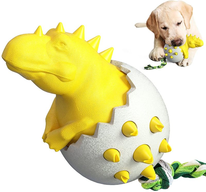 Photo 1 of Dog Toy for Aggressive chewers, Made of Natural Rubber, is Indestructible. Suitable for Small and Medium-Sized Dogs(Yellow)
