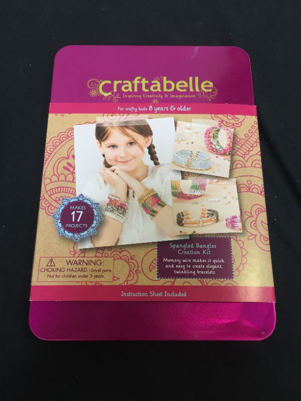 Photo 2 of Craftabelle – Spangled Bangles Creation Kit – Bracelet Making Kit – 366pc Jewelry Set with Memory Wire – DIY Jewelry Kits for Kids Aged 8 Years +
