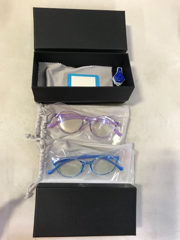 Photo 1 of 2 Pack Kids Blue Light Blocking Glasses Age 3-12, Computer Gaming Square Eye-Glasses Girls Boys Anti UV Ray
BUNDLE OF 3 PK