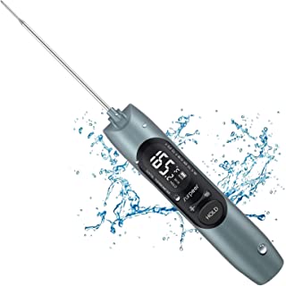 Photo 1 of Digital Meat Food Thermometer for Cooking, SURPEER Instant Read Kitchen Thermometers Chargable, Grill BBQ Electric Waterproof Food Temperature Thermometer with Probe for Oven,Baking,Grilling, Blue
