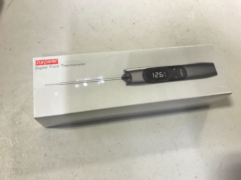 Photo 1 of Digital Meat Food Thermometer for Cooking, SURPEER Instant Read Kitchen Thermometers Chargable, Grill BBQ Electric Waterproof Food Temperature Thermometer with Probe for Oven,Baking,Grilling, Blue
