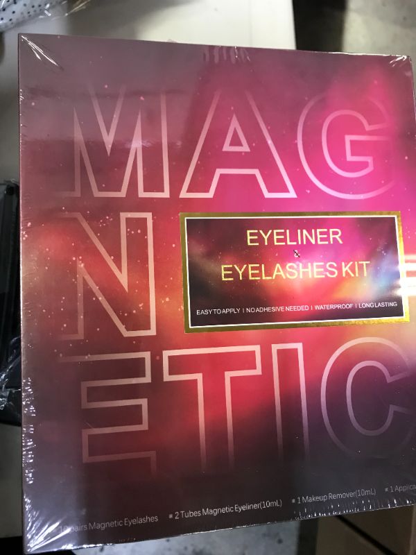 Photo 1 of MAGNETIC EYELINER & EYELASHES KIT 10 PAIRS MAGNETIC EYELASHES 2 TUBES MAGNETIC EYELINER 1 MAKEUP REMOVER 1 APLICATOR FACTORY SEALED 