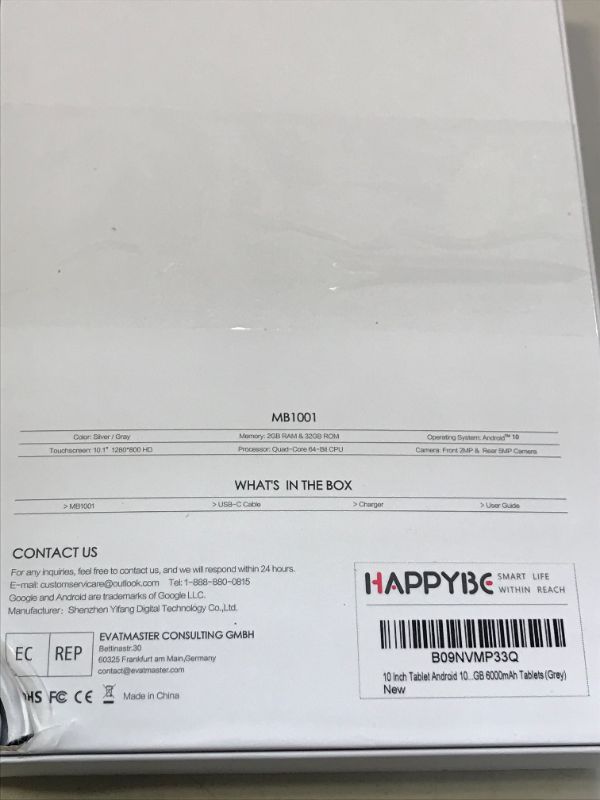 Photo 5 of 10 Inch Tablet Android 10 IPS HD Display Quad-Core 32GB 6000mAh Tablets (Grey)
FACTORY SEALED, OPEN PACKAGE TO TAKE PICTURES DAMAGES TO CORNER OF BOX, BRAND NEW