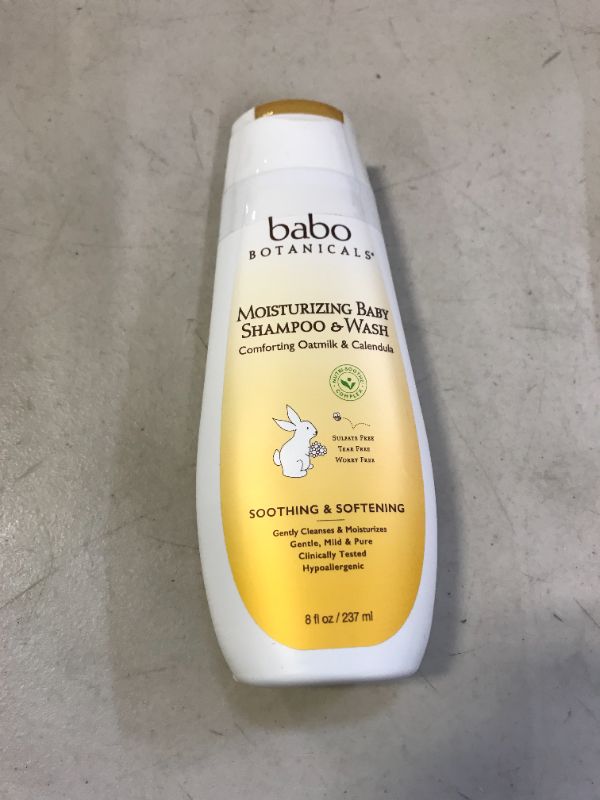 Photo 2 of Babo Botanicals Oatmilk Moisturizing Baby Shampoo and Wash, calendula 8 Fl Oz
8 Fl Oz (Pack of 1) EXP MAY 2023