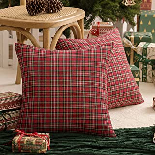 Photo 1 of AQOTHES 2 Pack Christmas Plaid Decorative Throw Pillow Covers Scottish Tartan Cushion Case for Farmhouse Home Holiday Decor Red and Green, 18 x 18 Inches
3 PACK