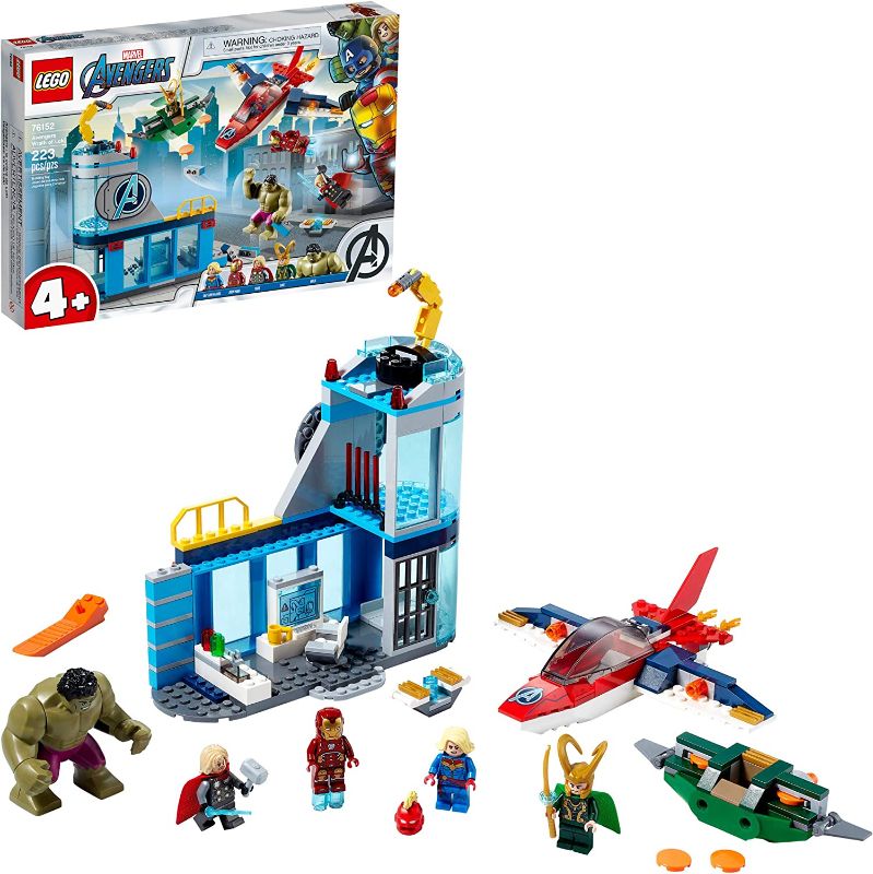 Photo 1 of LEGO Marvel Avengers Wrath of Loki 76152 Building Toy with Marvel Avengers Minifigures and Tesseract; Great Gift for Kids Who Love Captain Marvel, Iron Man and Thor (223 Pieces)
