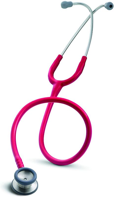 Photo 1 of 3M Littmann Stethoscope, Classic II Pediatric, Red Tube, Stainless Steel Chestpiece, 28 inch, 2113R

