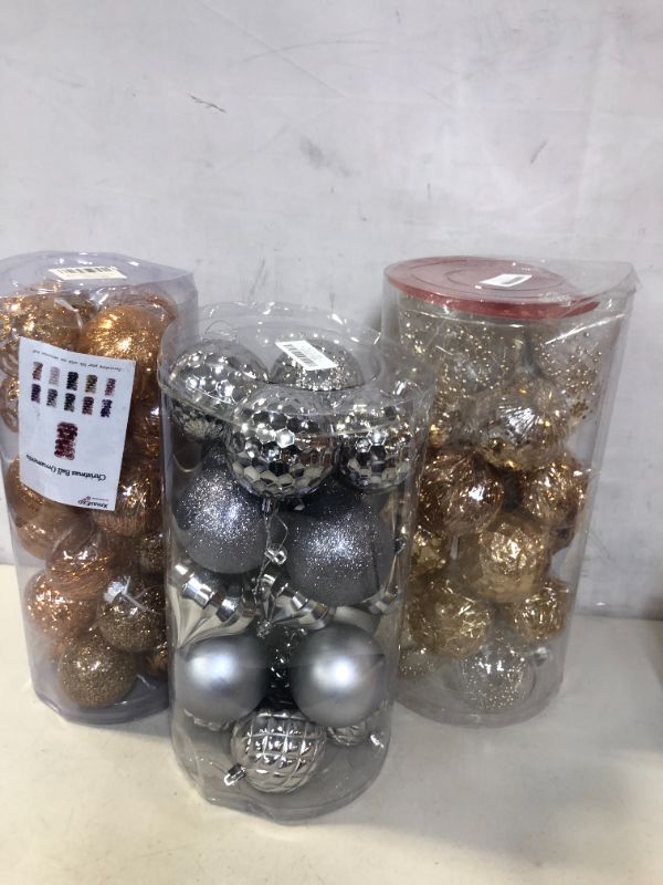 Photo 1 of 3 SETS OF MISC CHRISTMAS ORNAMENTS 