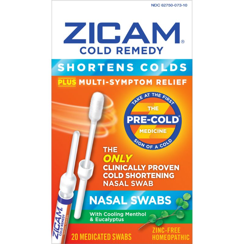 Photo 1 of Zicam Cold Remedy 20-Count Nasal Swabs with Cooling Menthol & Eucalyptus
EXP 12/22
