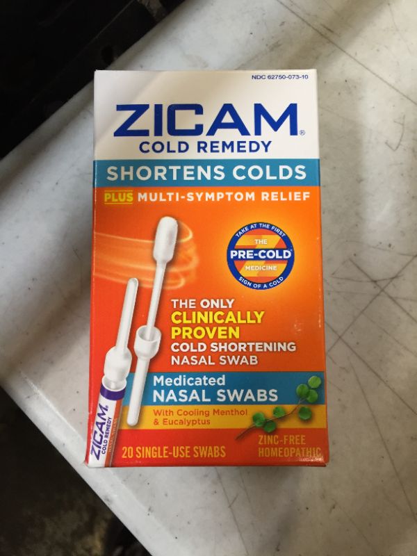 Photo 3 of Zicam Cold Remedy 20-Count Nasal Swabs with Cooling Menthol & Eucalyptus
EXP 12/22