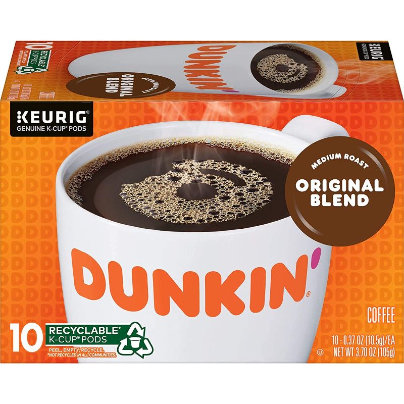 Photo 1 of Dunkin' Original Blend Medium Roast Coffee, 10 Keurig K-Cup Pods -- 2 PCK
EXP OCT 07 2022
