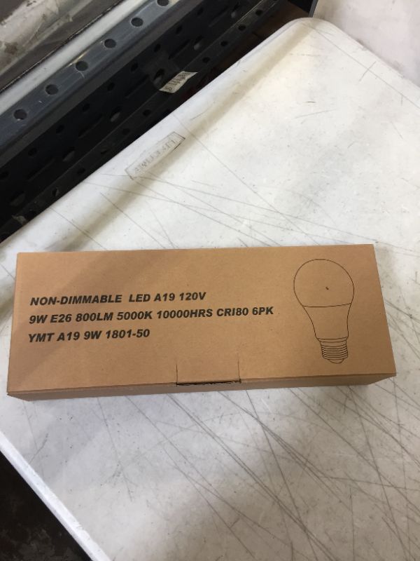 Photo 3 of Yamao A19 Led Light Bulbs 60 Watt Equivalent,Daylight 5000K Led Bulbs,Non Dimmable Standard E26 Base Lightbulbs,9W Energy Efficient 800 Lumens,Indoor Type A Led Flood Light Bulbs (6 Pack)

