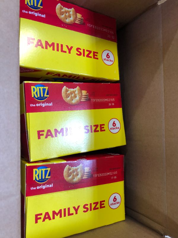 Photo 1 of 3 PACK OF RITZ CRACKERS FAMILY SIZES 