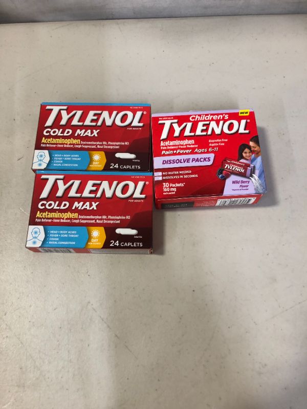 Photo 1 of 3 PACK OF TYLENOLEXP 8/21