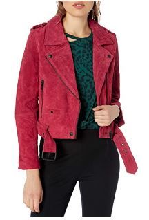 Photo 1 of [BLANKNYC] Womens Luxury Clothing Cropped Suede Leather Motorcycle Jackets, Comfortable & Stylish Coats