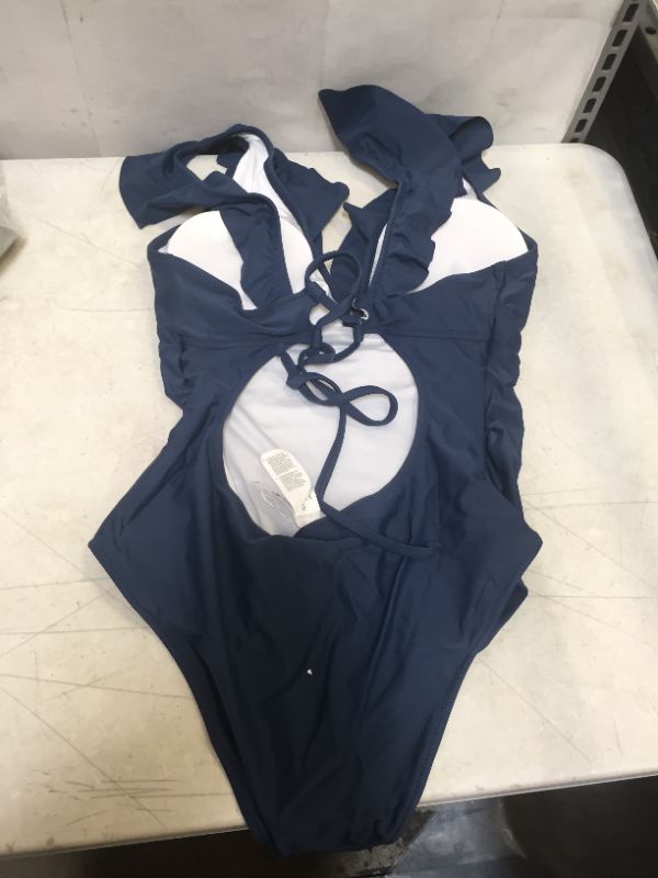 Photo 1 of CUPSHE ONE PIECE SWIMSUIT (NAVY BLUE) SIZE XXL