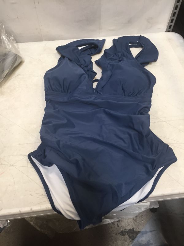 Photo 1 of CUPSHE ONE PIECE SWIMSUIT (NAVY BLUE) SIZE XXL