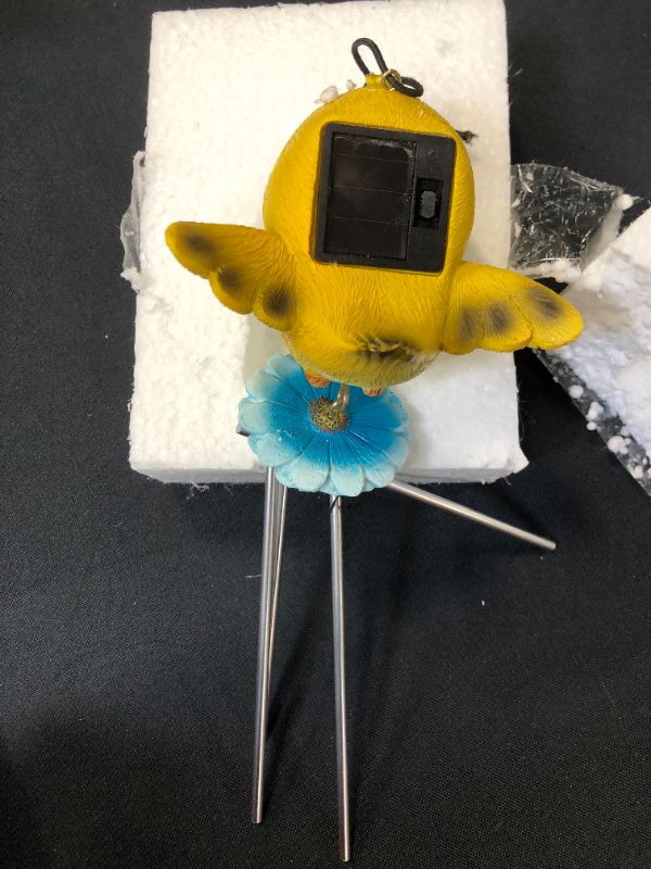 Photo 1 of TSIPEKLO Color Changing Solar Powered Red Cardinal Bird Wind Chime Wind Moblie LED Light, Spiral Spinner Windchime Portable Outdoor Chime for Patio, Deck, Yard, Garden, Home(Black Lid)