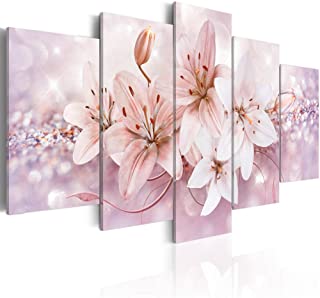 Photo 1 of Abstract Flower canvas wall art Canvas Print Wall Decal Painting Home Decor Decorations Bedroom Office Artwork Large (C, overall size 40''x20'')
