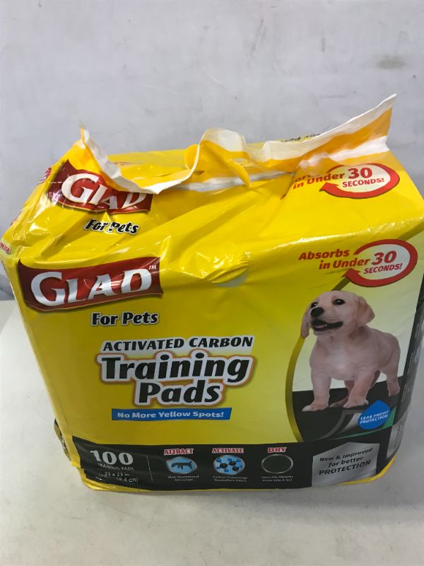 Photo 2 of Glad For Pets Activated Carbon Dog Training Pads, 23" x 23", 100 count