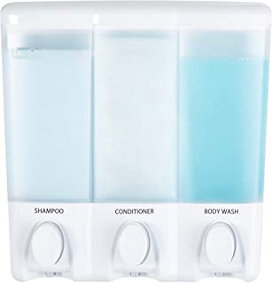 Photo 1 of Better Living Products 72350 Clear Choice 3-Chamber Shower Dispenser, White MINOR CRACK ON ITEM
