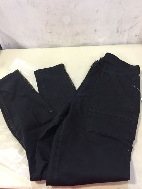 Photo 2 of Daily Ritual Women's Standard Stretch Cotton/Lyocell Zip-Pocket, Navy, Size 4.0
