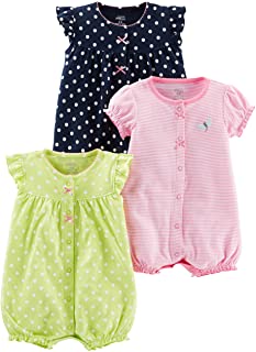 Photo 1 of Simple Joys by Carter's Baby Girls' Snap-Up Rompers, Pack of 3 SIZE 18MONTHS 