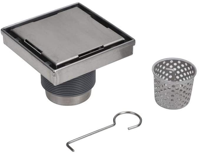Photo 1 of  Oatey DSS1060R2 6 x 6 in. Stainless Steel Square Shower Drain with Tile-In Patte