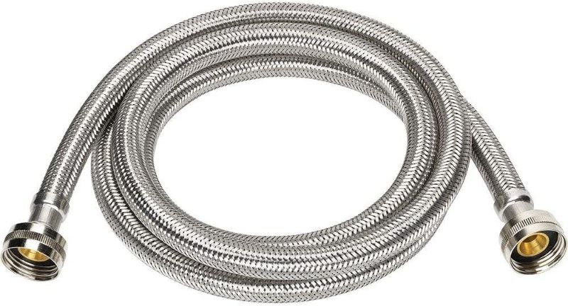 Photo 1 of Everbilt 3/4 in. x 3/4 in. x 96 in. Stainless Steel Washing Machine Hose
