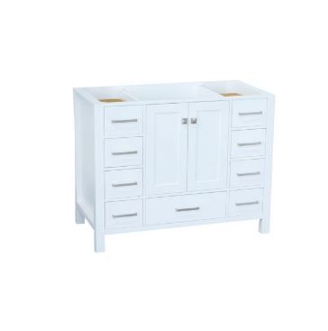 Photo 1 of Ariel A043s-Bc Cambridge 42" Single Free Standing Vanity Cabinet Only - White
