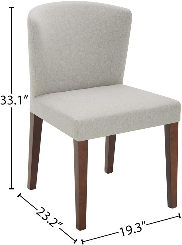 Photo 1 of Amazon Brand – Rivet Eli Modern Curved-Back Dining Chair, 19.3"W, Silver
