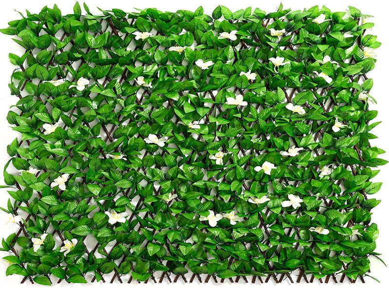 Photo 1 of DOEWORKS Expandable Fence Privacy Screen for Balcony Patio Outdoor, Faux Ivy Fencing Panel for Backdrop Garden Backyard Home Decorations - 4PACK
