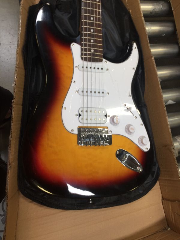 Photo 2 of Squier Affinity Series Stratocaster Brown Sunburst with case 
