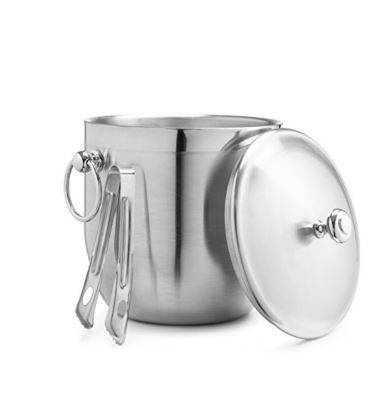 Photo 1 of Bellemain 3 Liter Insulated Stainless Steel Ice Bucket With Bonus Ice Tongs
