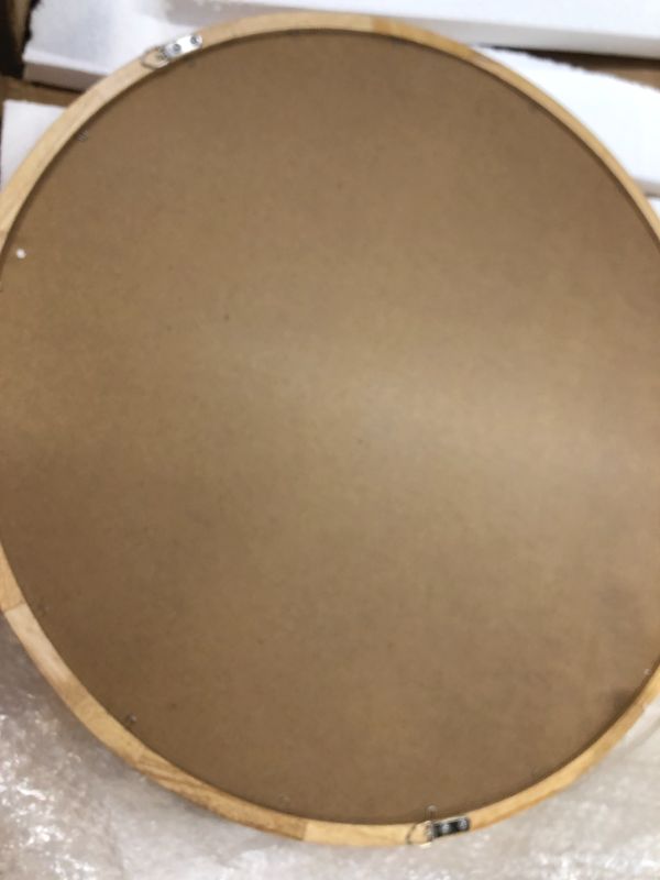 Photo 4 of 24 inch wall mirror round wood 